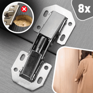 8x Tečaji za vrata brez vrtanja – QuickFit